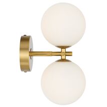 FELTON 2 LIGHT WALL LIGHT ANTIQUE GOLD