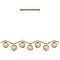 ORTON 7 LIGHT PENDANT ANTIQUE GOLD