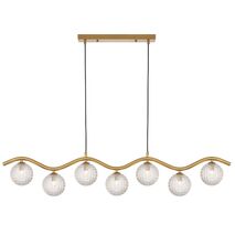 ORTON 7 LIGHT PENDANT ANTIQUE GOLD