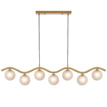 ORTON 7 LIGHT PENDANT ANTIQUE GOLD