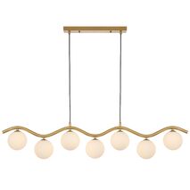 ORTON 7 LIGHT PENDANT ANTIQUE GOLD