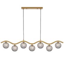 ORTON 7 LIGHT PENDANT ANTIQUE GOLD