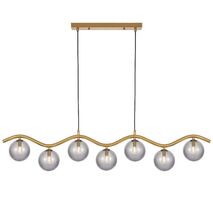 ORTON 7 LIGHT PENDANT ANTIQUE GOLD