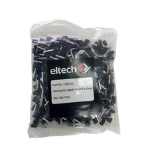 Single Cord End Ferrule 1.5mm x 10mm Black