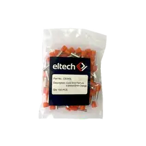 Single Cord End Ferrule 4.0mm x 12mm Orange