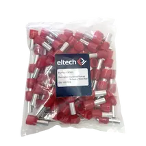Single Cord End Ferrule 35mm x 16mm Red