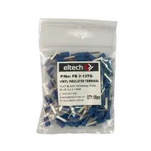 Pre-Insulated Flat Blade Terminal – Twin – Blue 2.4 X 13mm