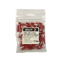 Pre-Insulated Flat Blade Terminal – Twin – Red 2.4 X 10mm