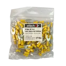 Pre-Insulated Fork Terminal – Single – Yellow M6