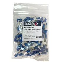 Pre-Insulated Fork Terminal – Single- Blue M6