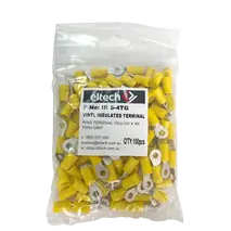 Pre-Insulated Ring Terminal – Twin – Yellow M4