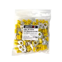 Pre-Insulated Ring Terminal – Twin – Yellow M8