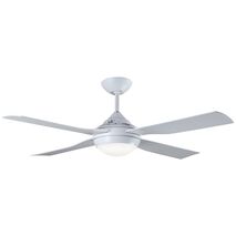 48" Ceiling Fan with LED Light | 4 Easy Fix Blades | Energy Efficient Design | White by Fantech