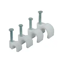 Flat Nail In Clip for 1.0-1.5mm T&E | 500 Clips per Jar | Durable Design | Easy Installation by Tuff