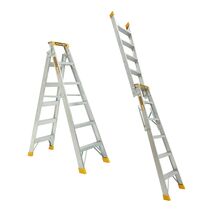 Dual Purpose Aluminium Ladder | 1.8-3.3m Adjustable Height | 180kg Load Capacity | Heavy Duty by Gorilla Hartman