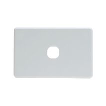 Grid Plate 1 Gang - White