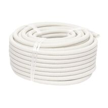 32mm White Medium Duty Corrugated Conduit (25m)