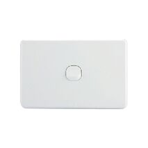 AVOL 1 Gang Light Switch 10A | White | Horizontal