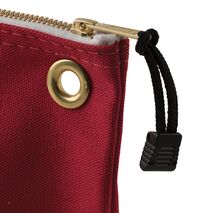 Zippered Bag, Canvas Tool Pouch, 25.4 cm, Red
