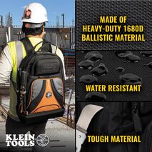 Tradesman Pro™ Tool Bag Backpack, 39 Pockets, Black, 36.8 cm