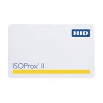 HID ISOProx II Proximity Card | 125 kHz Programmed | Vertical Slot Punch | White Gloss Finish | @Pack of 100 | by Dicker Data