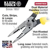 Pliers, All-Purpose Needle Nose, Spring Loaded, Cuts, Strips, 21.9 cm