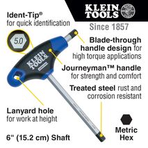 Hex Key Set, Metric, Journeyman™ T-Handle, 15.2 cm with Stand, 8-Piece