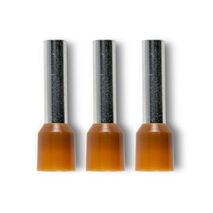 Bootlace Terminal Pre-Insulated Brown 10mm² Length 18mm 50 Pack
