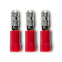 Crimp Terminal Pre-Insulated Bullet 4mm 0.5-1.5mm² Red 100 Pack