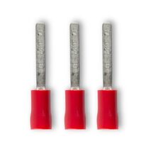 Crimp Terminal Pre-Insulated Flat Blade Length 18mm Cable 0.5-1.5mm² Red 100 Pack