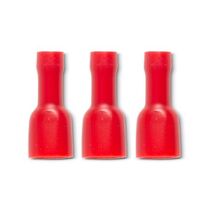 Crimp Terminal Quick Disconnect Fully Insulated 0.5-1.5mm² Female Width 6.35mm Red 50 Pack