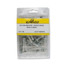Nylon Nail Anchor Quick Drive Head Diameter 5mm x Length 45mm
