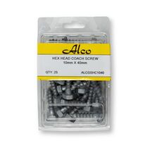 Timber Coach Screw Hexagonal Head Galvanised 10mm x Length 40mm