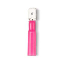 Crimp Terminal Fully Insulated Quick Disconnect 6.35mm Male Tab Cable 0.5-1.5mm² Red 500Pack