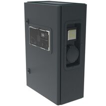 Metal charging station Green'up Premium 3ph for 1 electric car - Mode 2 and 3 - Power 22kW 32A with DC protection