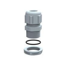 Cable gland plastic - IP 68 - ISO 12 - clamping capacity 4-6 mm - RAL 7001
