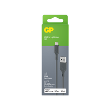 GP Charge & Sync Cable 1m USB-A to Lightning | MFi Certified | 12W Charging Output | 480Mbps Data Transfer | by Powercell