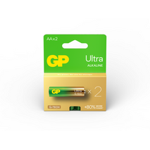 GP Ultra Alkaline AA Batteries | Long-Lasting Power | 1.5V Output | @Card of 2 | by Powercell