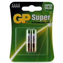 GP Super Alkaline AAAA Batteries | 1.5V Output | High-Performance Chemistry | Compact Size | @Card of 2 | by Powercell