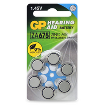 GP Zinc Air 14V Hearing Aid Battery PR44 | Long-Lasting Power | Dial Pack of 6 | by Powercell