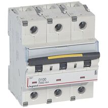 MCB DX3 10000A 3 pole 100A curve D