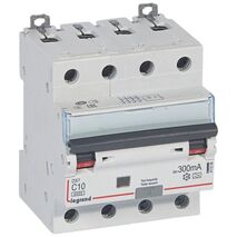 RCBO DX³ 6000A 4 poles 10A curve C type A 300mA