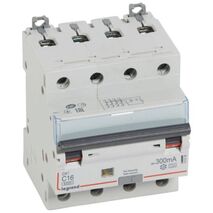 RCBO DX³ 6000A 4 poles 16A curve C type A 300mA