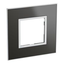 Arteor™ - British standard plate square version 2 modules - Reflective Metal - Black