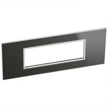 Arteor™ - British standard plate square version 6 modules - Reflective Metal - Black