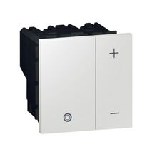 Arteor™ - Push-button dimmer - for ballast 0-10 V - 2 square modules - White
