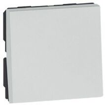 Arteor™ - 1-way push-button - 2 modules - Soft Alu