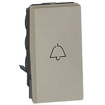 Arteor™ - 1-way push-button - with bell symbol - 1 module - Champagne