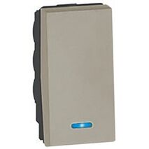 Arteor™ - 2-way push-button - with locator - 1 module - Champagne