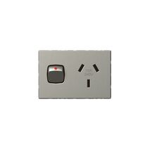 Legrand Arteor Modular 10A 1 Gang 3 Module Single Power Point Mechanism Magnesium